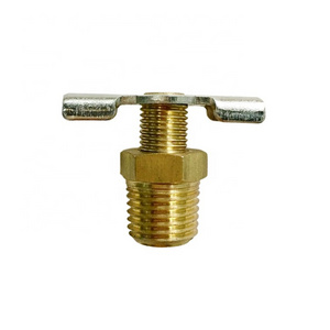 1/4" NPT Brass Petcock Water Drain Valve for Air Compressor Tank