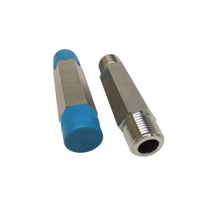 Stainless Steel 316 Pipe Fitting Hex Long Nipple 1/2 inch NPT Male X 1/2 inch  NPT Male 2inch  Length