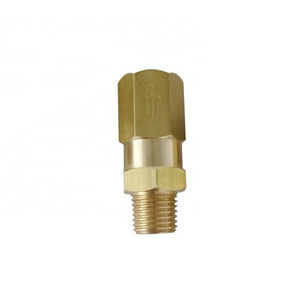 Brass Check Valve, 5 psi Cracking Pressure, 1/4" NPT Male to Female