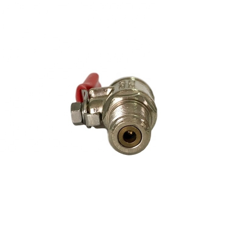 1/4inch MPT x 1/4inch MFL Brass Shut Off Ball Valve with Mini Check Valve for Home Brew Gas manifold