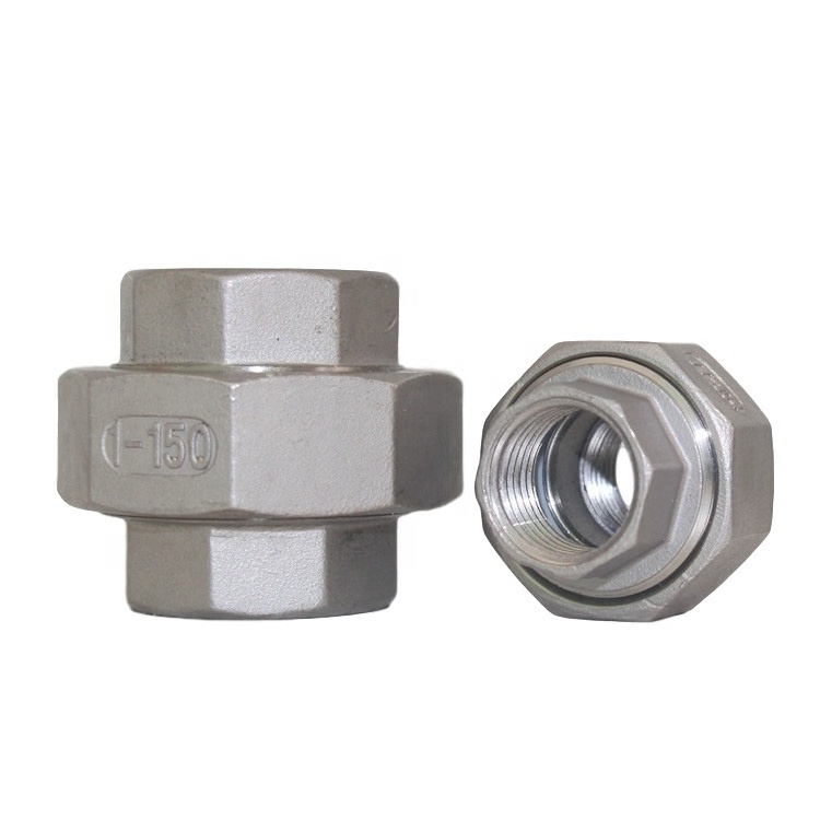 1/2 NPT/BSP/G Stainless Steel Hexagon Female Threaded Union, Pipe Fitting