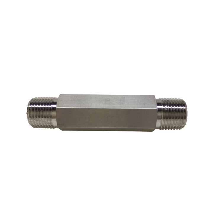 Stainless Steel 316 Pipe Fitting Hex Long Nipple 1/2 inch NPT Male X 1/2 inch  NPT Male 2inch  Length