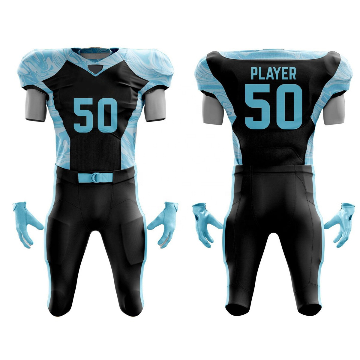 High-quality Embroidered Men Quick-dry American Football Uniforms Customized Logo Breathable football uniform Cotton  jerseys