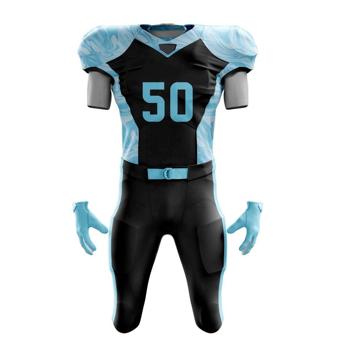 High-quality Embroidered Men Quick-dry American Football Uniforms Customized Logo Breathable football uniform Cotton  jerseys