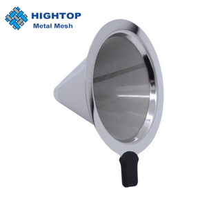 Custom Reusable Japanese Small Cone Shape Stainless Steel Coffee Filter For Camping