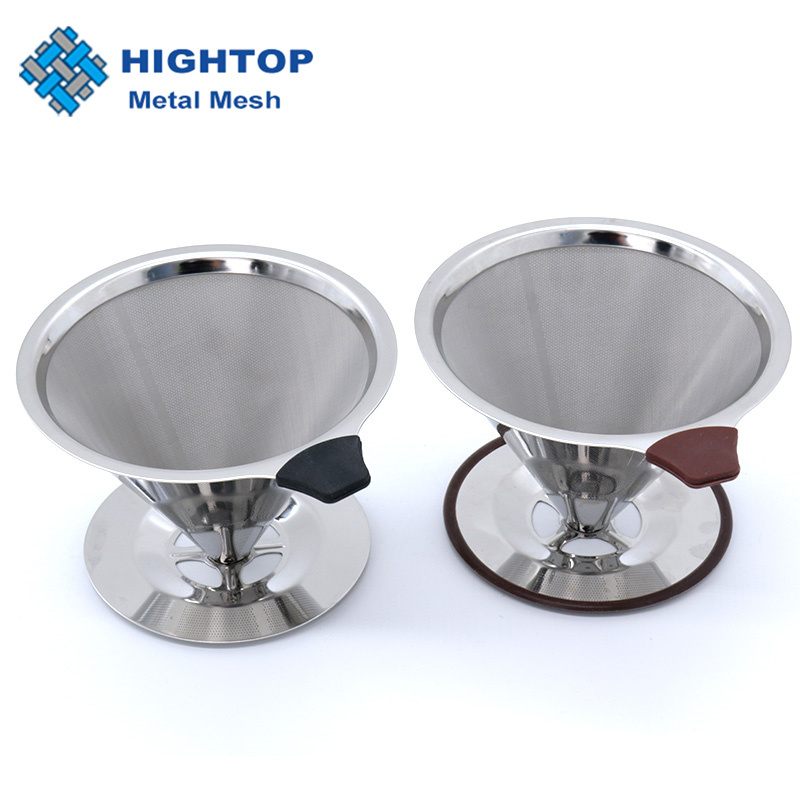 Reusable 304 Stainless Steel Drip Cone Coffee Maker Filter Pour Over Coffee Dripper