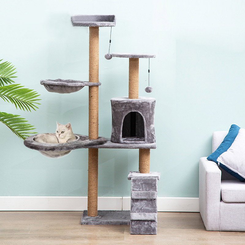 Custom Diy Cat Tree Climbing House Cat Toy Hammock For Cat Scratcher Tower Condo