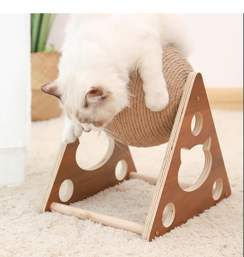 Cat Scratcher Toy Pet Scratching Post Toys for Cats Sisal Rope Ball Grinding Paw Cat Scratching Ball