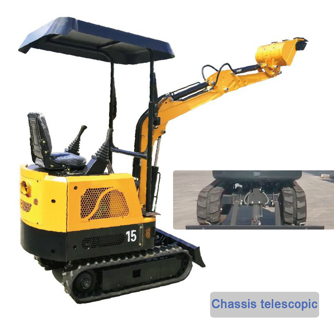 China cheap economic 1.5 ton 1500 KG mini hydraulic crawler excavator swing boom / HT15/ CE ISO EPA/pro /EU 5/ farm garden