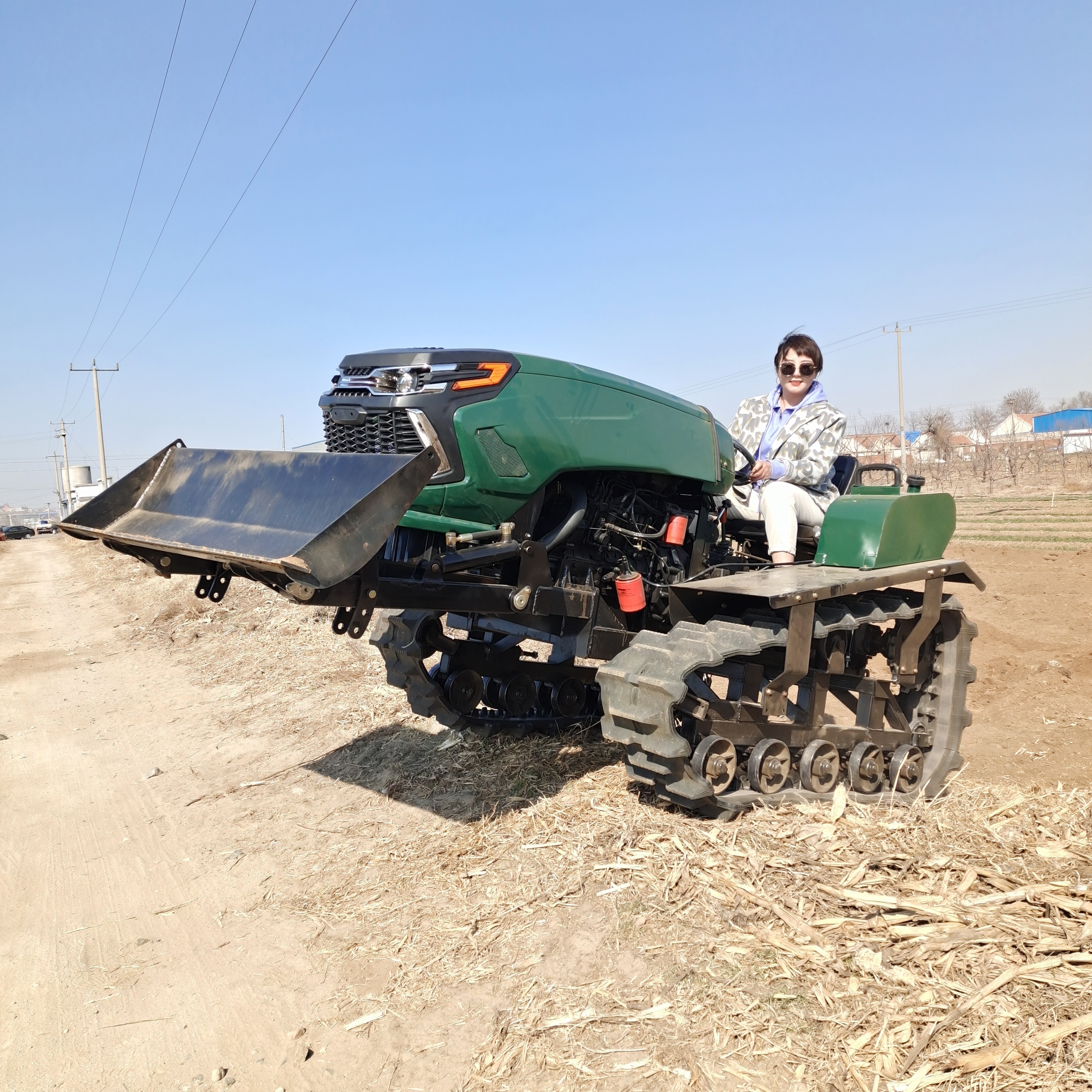 Agricultural Multifunctional Small Diesel Farm Rubber Track Mini Crawler Tractor for Paddy Field