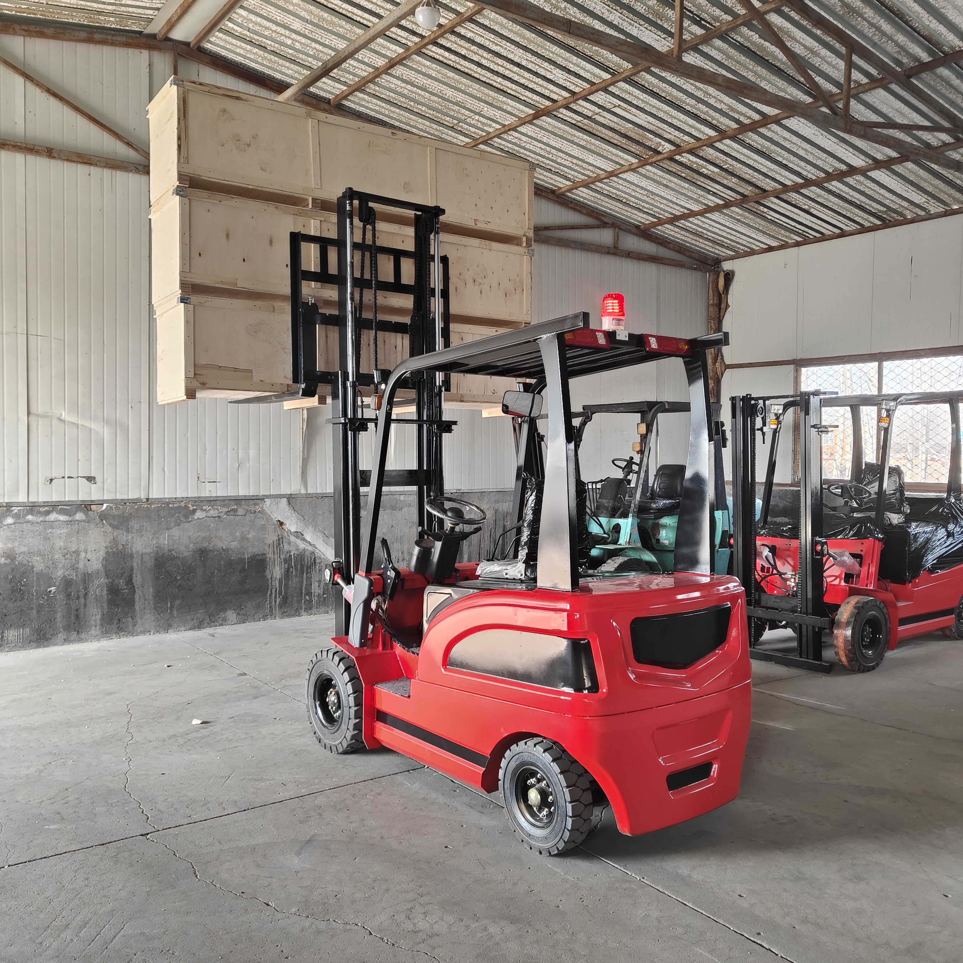 1 Ton 1.5 Ton Narrow Aisle Electric Wheel Counterbalanced Forklift with Solid Rubber Tire