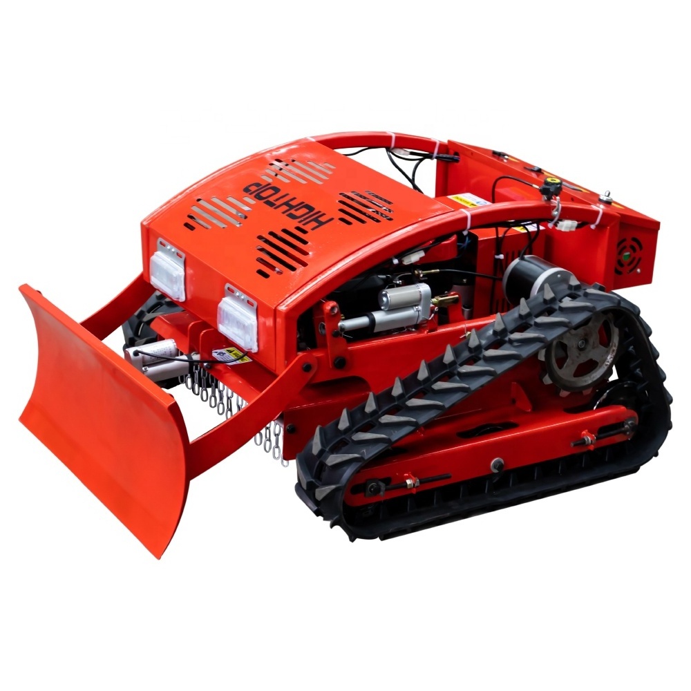 Self remote control automatic robot lawn mower with snow blade