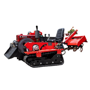 Agricultural Machinery Farm Tractor Used Tiller Power 25hp Tracked Ride type rotary Cultivator Rotary Tiller for hot sale