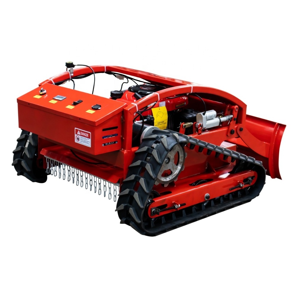 Self remote control automatic robot lawn mower with snow blade