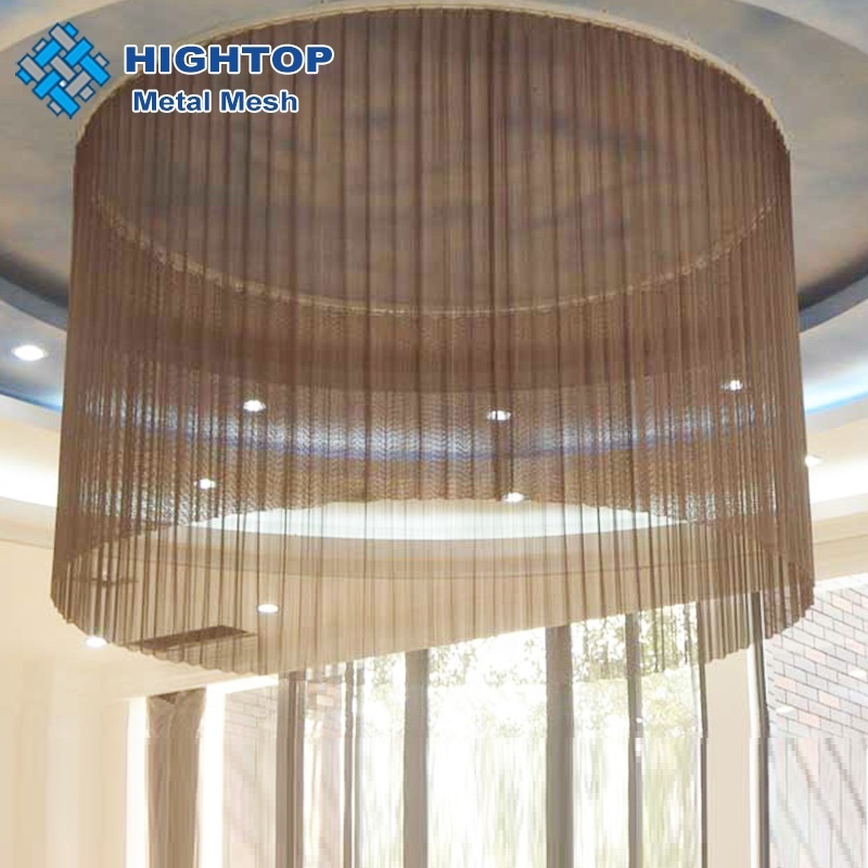 decorative flexible aluminum metal screen mesh chain fabric