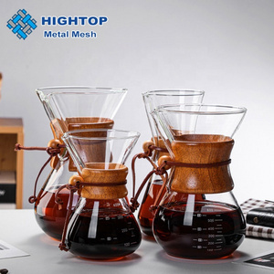 Big/Small Size Custom Double Wall Unusual Heat Resistant Classic Coffee Pot Chemex Glass Pour Over Coffee Maker With Brewer