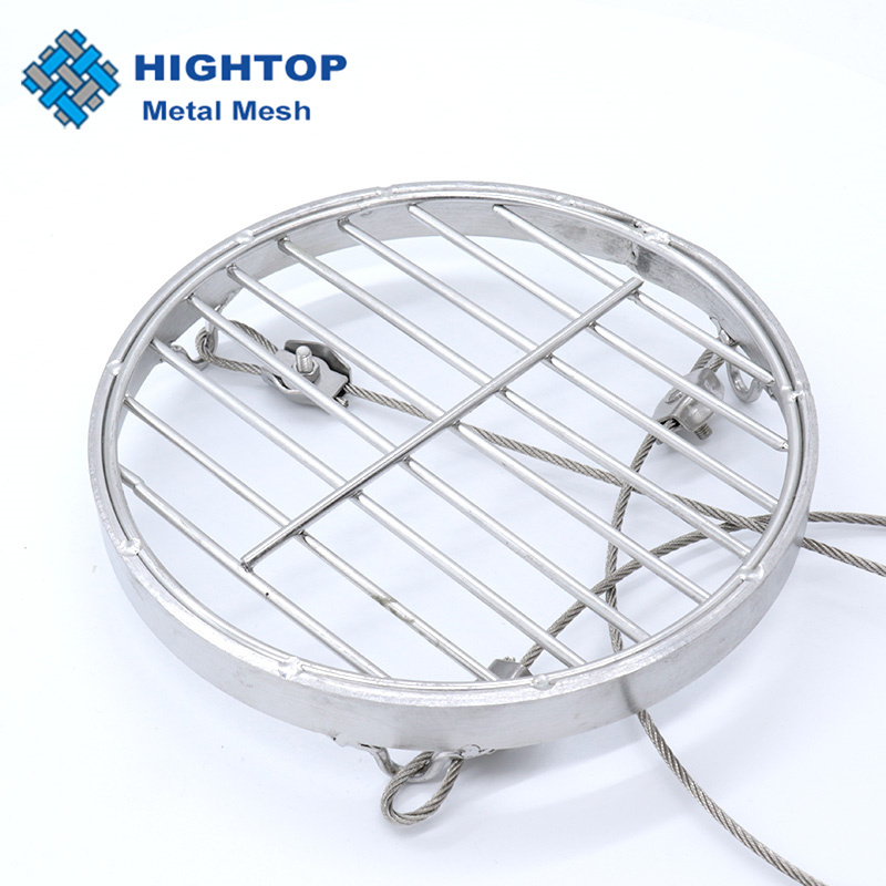 80 Cm Food Grade Swing Grate Stainless Steel Camping Swivel Grill Round Hanging Grill Grate For Tripod With Rope And Chain