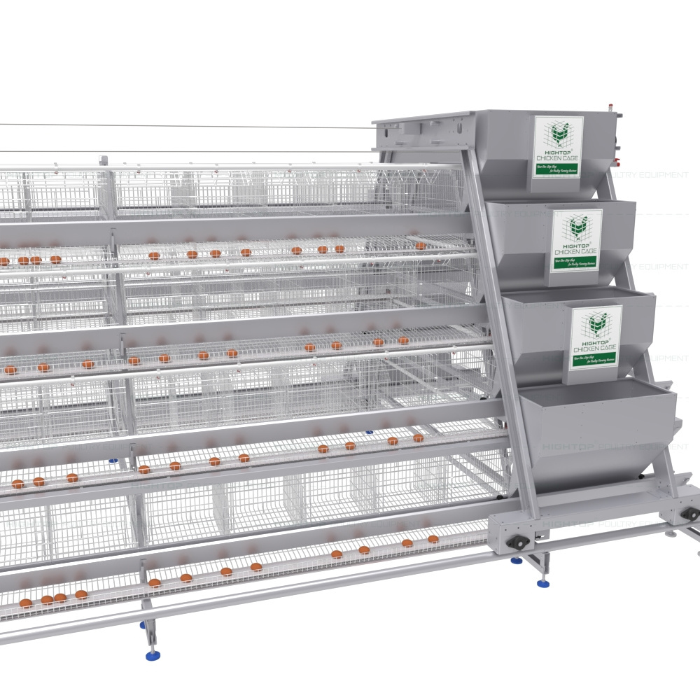 HIGHTOP Wholesale Automatic 4 Layer Battery Poultry Chicken Cage Chicken Layer Farming Equipment For Sale