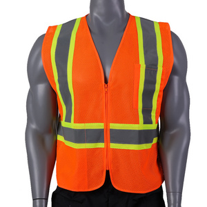 High Visibility Vest Ansi  Class 2  X BACK Safety Yellow Orange Vest  Reflective Tape  ANSI Certified Construction Work Vest