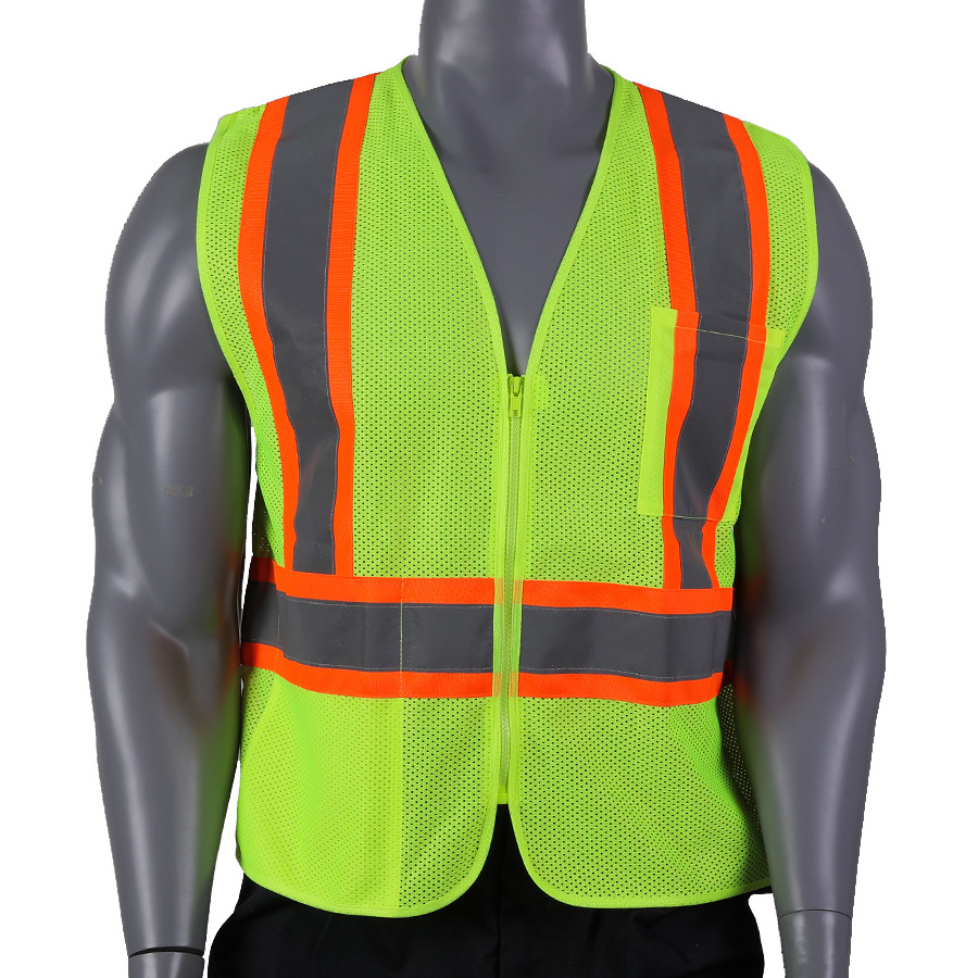 High Visibility Vest Ansi  Class 2  X BACK Safety Yellow Orange Vest  Reflective Tape  ANSI Certified Construction Work Vest