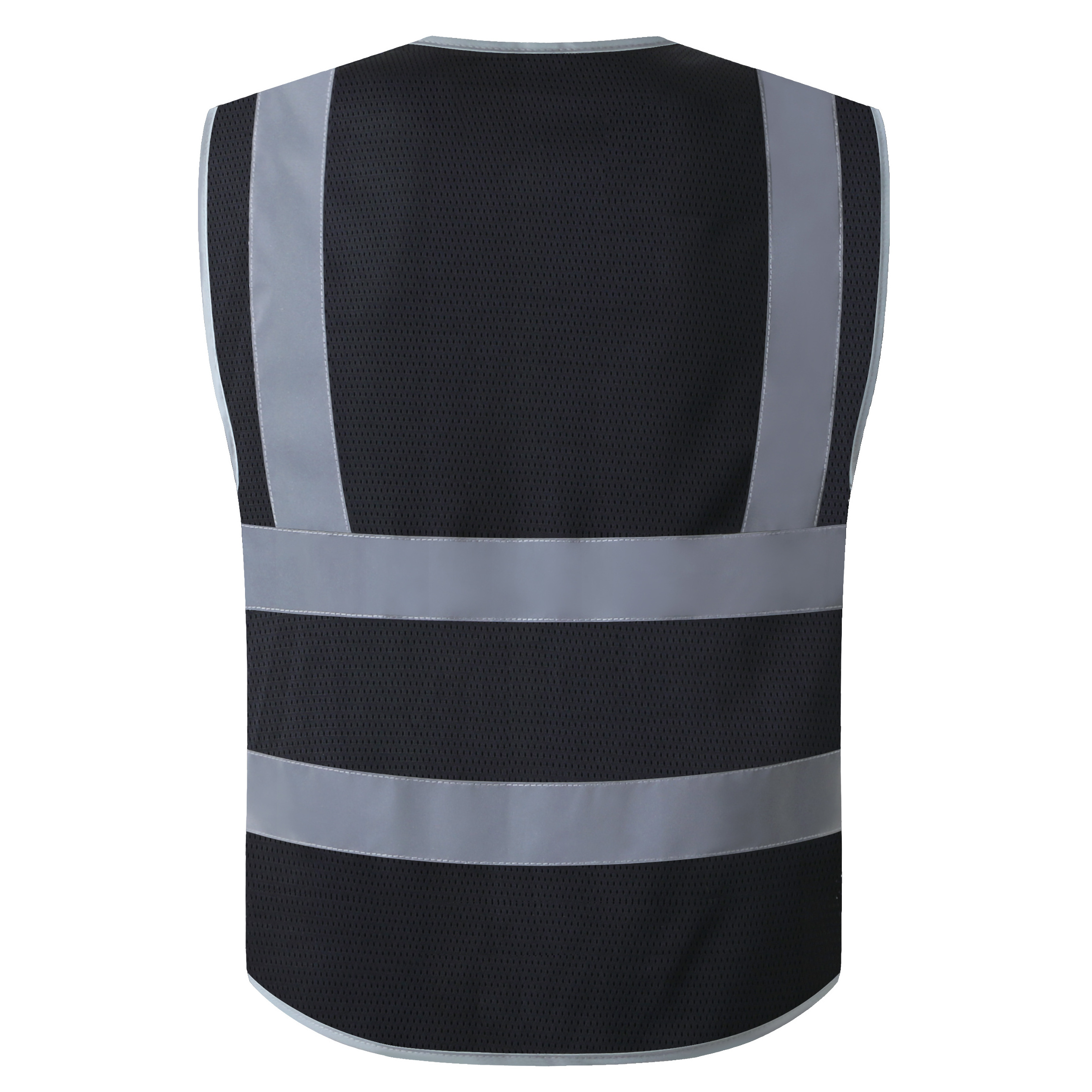 Safety Class 2 High Visibility Zipper Front Safety Vest With Reflective Strips Certified ANSI/ISEA 107 Standard