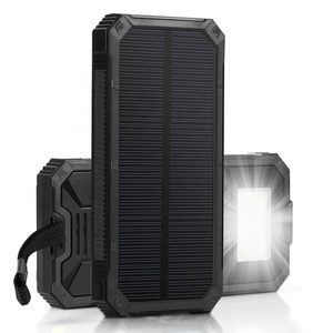 New Product Custom Solar Panel Powerbank Portable Solar Charger 15000mAh Solar Power Banks For Cell Phone