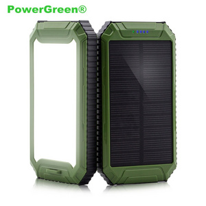 Waterproof Camping 10000Mah Solar Power Bank Solar Phone Charger External Backup Battery Pack with Dual USB Ports For Cell Phone