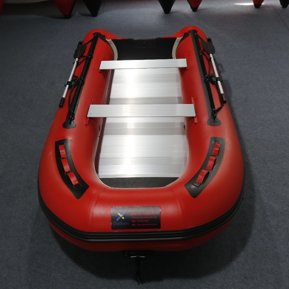 3.6m inflatable dinghy with sunshade taking 4 persons driving in lake, river and offshore sea