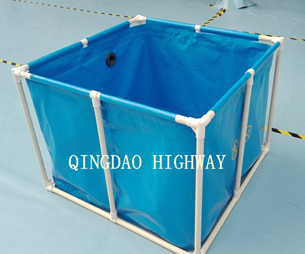 Collapsible PVC steel frame round or square canvas pools aquaculture tanks