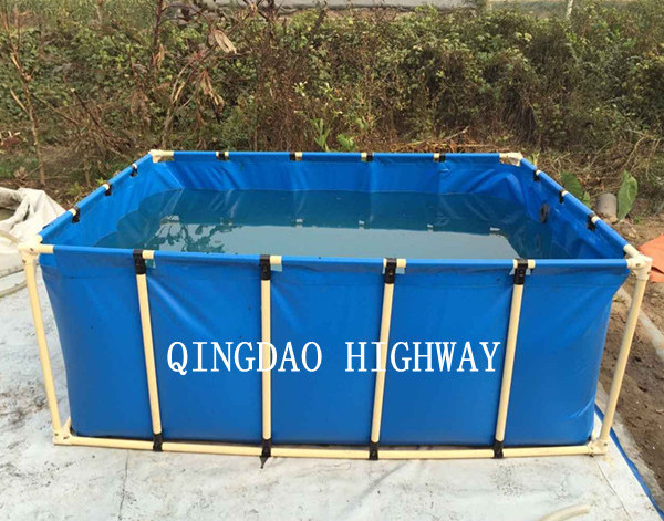 Collapsible PVC steel frame round or square canvas pools aquaculture tanks