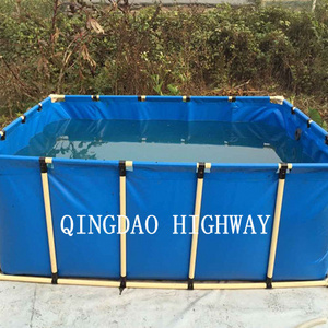 Collapsible PVC steel frame round or square canvas pools aquaculture tanks