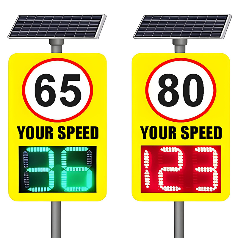 Outdoor Solar Traffic LED Radar Speed Limit Sign