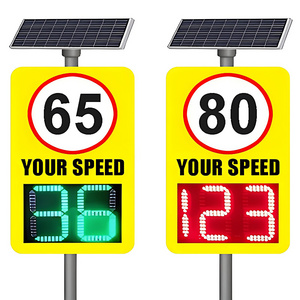 Outdoor Solar Traffic LED Radar Speed Limit Sign