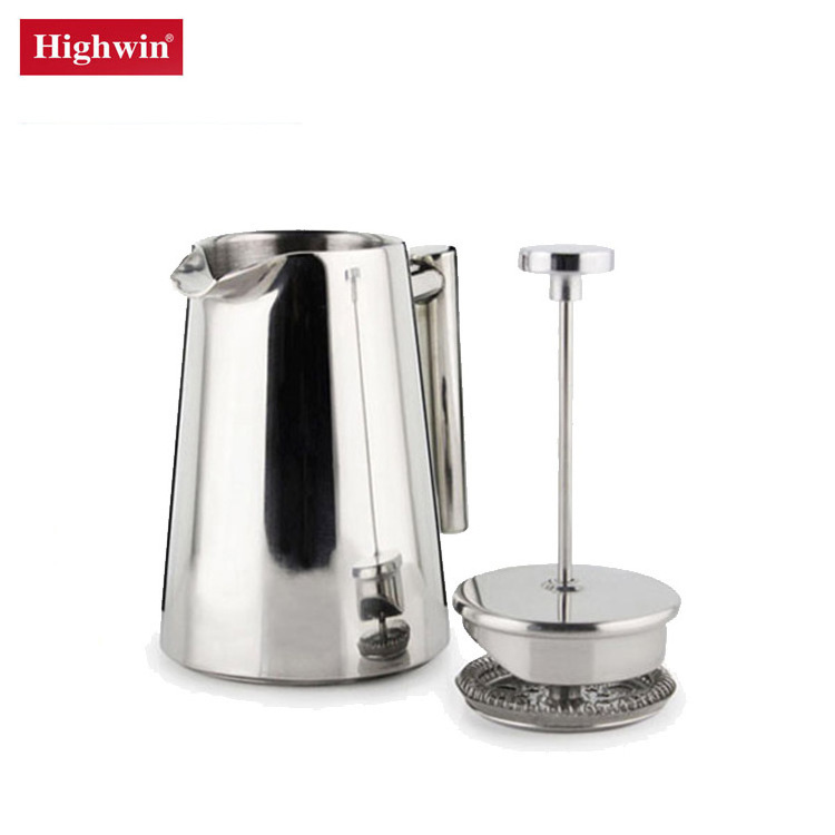 Highwin Factory Sales Directly Yellow Painting Stainless Steel Double Wall French Coffee Press 34 Oz Pot