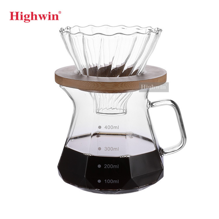 Pour Over Coffee Maker Borosilicate Glass Pour Over Coffee Pot