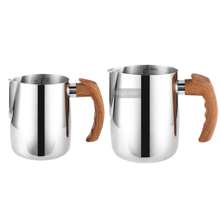 Stainless Steel 304 Milk Pitcher Latte Art Jug 600ml 900ml Milk Jug