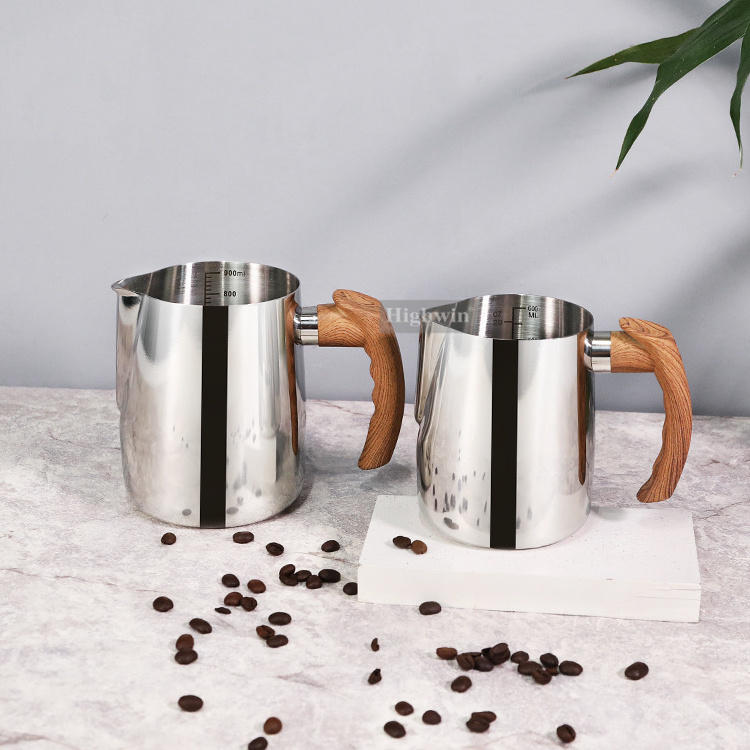 Stainless Steel 304 Milk Pitcher Latte Art Jug 600ml 900ml Milk Jug