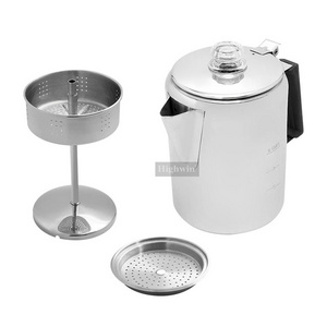 HIGHWIN Outdoors Glacier Brewing Coffee Over Stove Gas Electr Percolator Coffee Pot