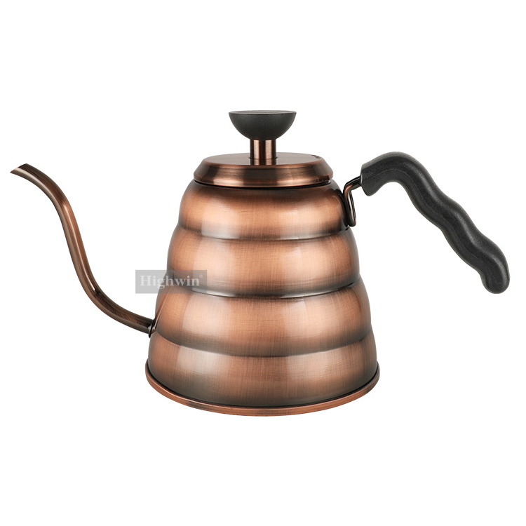 HIGHWIN Stainless Steel Gooseneck Kettle Pour Over Coffee Kettle with Thermometer