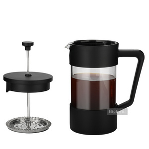 High Quality Plastic Frame  and Borosilicate Glass  Coffee Press For Plunger French Press