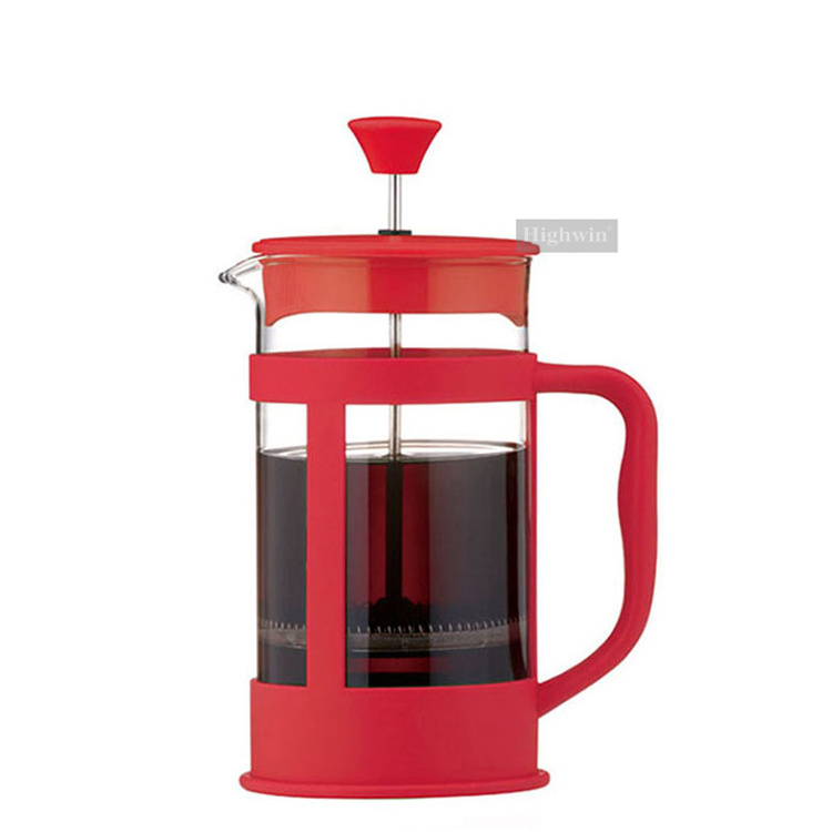 Rust-Free and Camping French Coffee Press Glass Tea and Frothed Milk Press