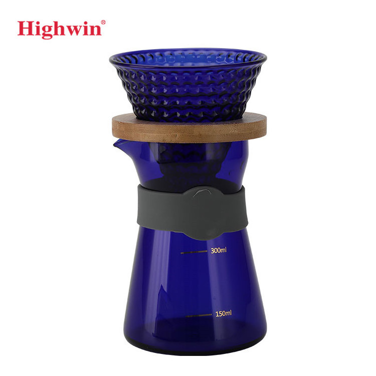 Highwin Factory Glass Coffee Dripper Set Pour Over Coffee Maker