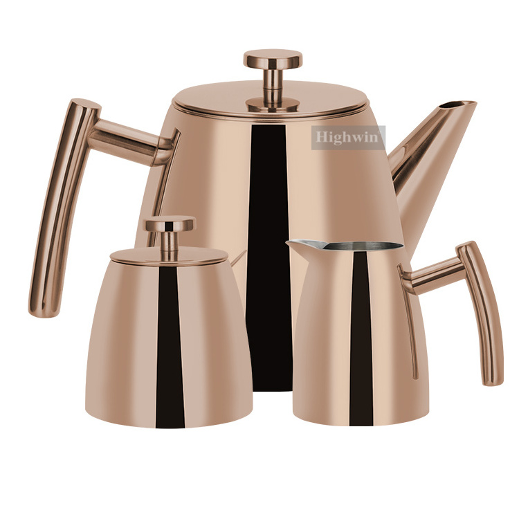 Highwin Factory Stainless Steel Double Wall Wholesales Chinese Teapot With Infusers