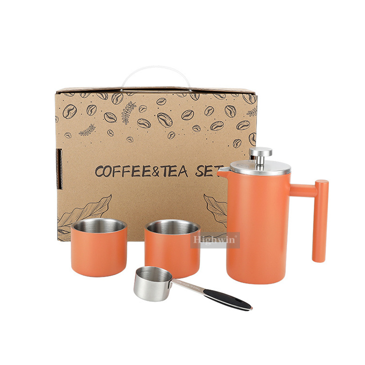 HIGHWIN Gift Box Outdoor Travel Pour Over Coffee Maker Hand Drip Coffee Set