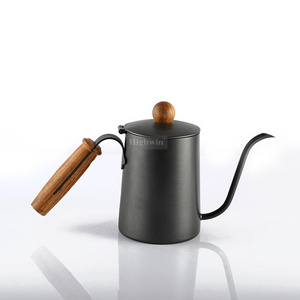 Food Grade Stovetop Teakettle Stainless Water Kettle Turkish Coffee Kettle with wood handle