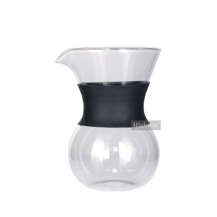 Heat Resistant Borosilicate Glass Coffee Maker Glass Pour Over Coffee Pot