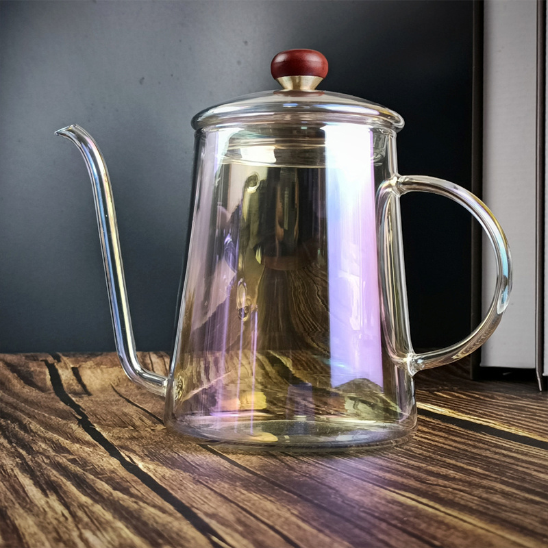 650ml Glass Long Spout Gooseneck Pour Over Coffee Kettle