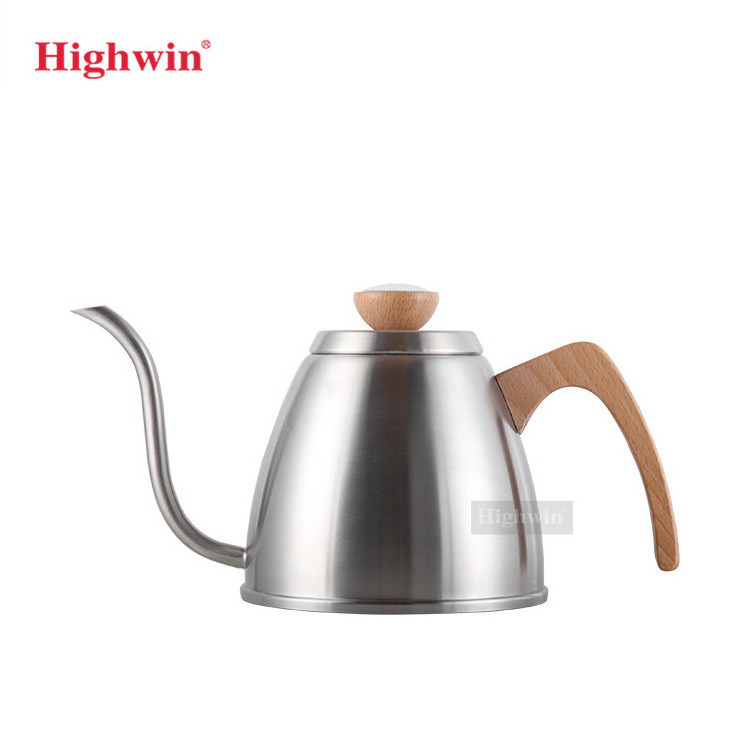 HIGHWIN Hot Selling Stainless Steel Gooseneck Coffee Kettle Coffee Pour Over With Thermometer