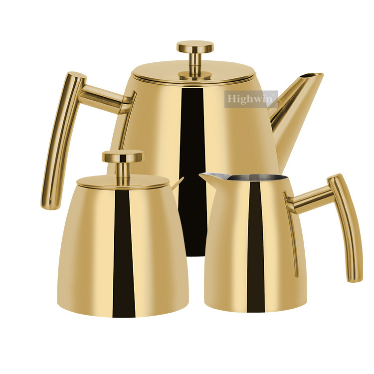 Highwin Factory Stainless Steel Double Wall Wholesales Chinese Teapot With Infusers