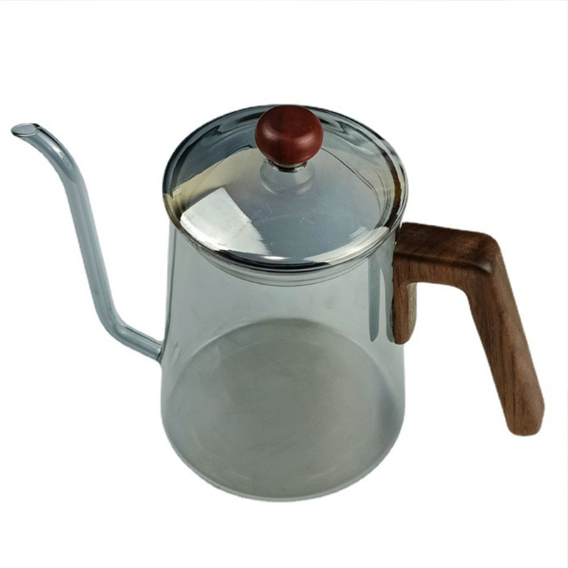 650ml Glass Long Spout Gooseneck Pour Over Coffee Kettle